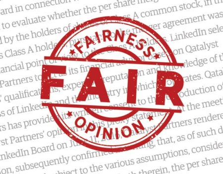 fairness opinion stamp of approval