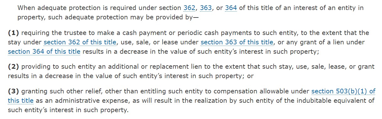 Adequate Protection Formal Definition