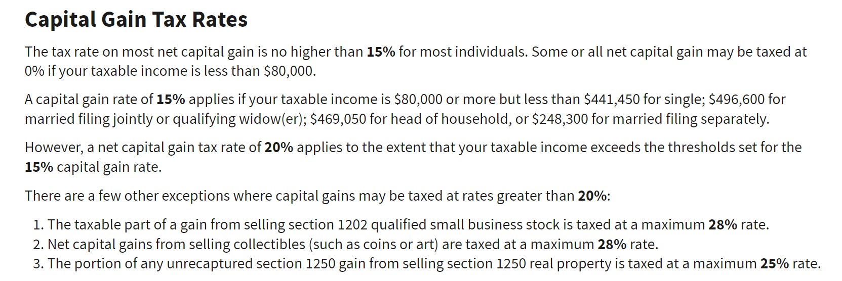 Capital Gains