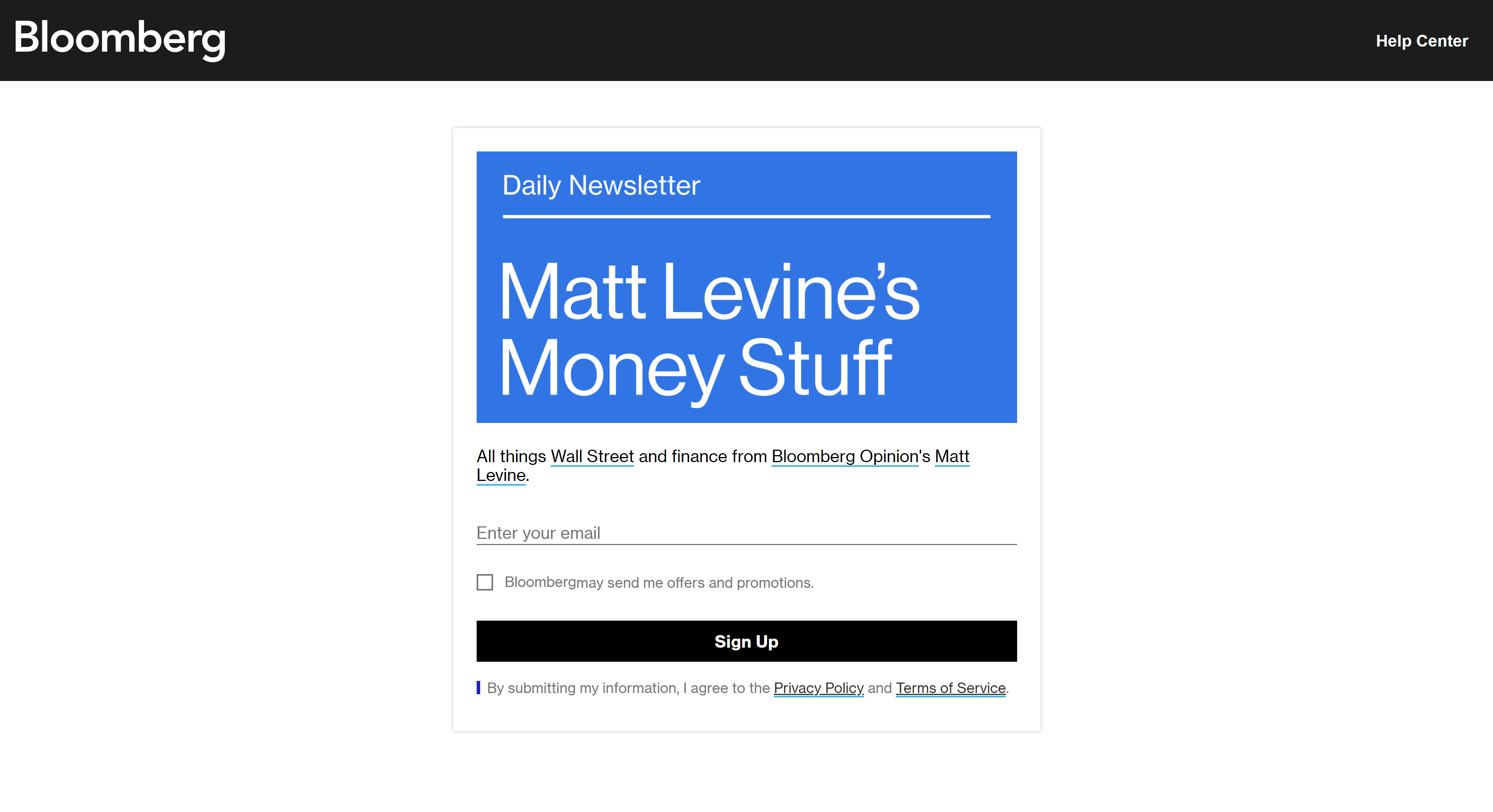 Money Stuff -- Matt Levine Newsletter