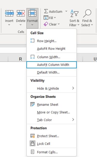 Autofit Column Fit