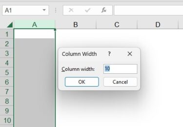 Change Column Width Box